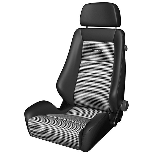 SEAT RECARO CLASSIC LX BLACK LEATHER PEPITA