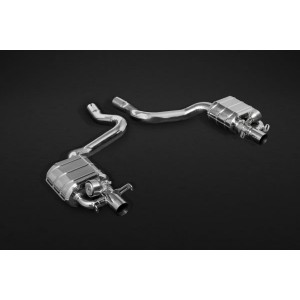 Endschalldämpfer mit Klappe + Zentralrohr Capristo Mercedes C 