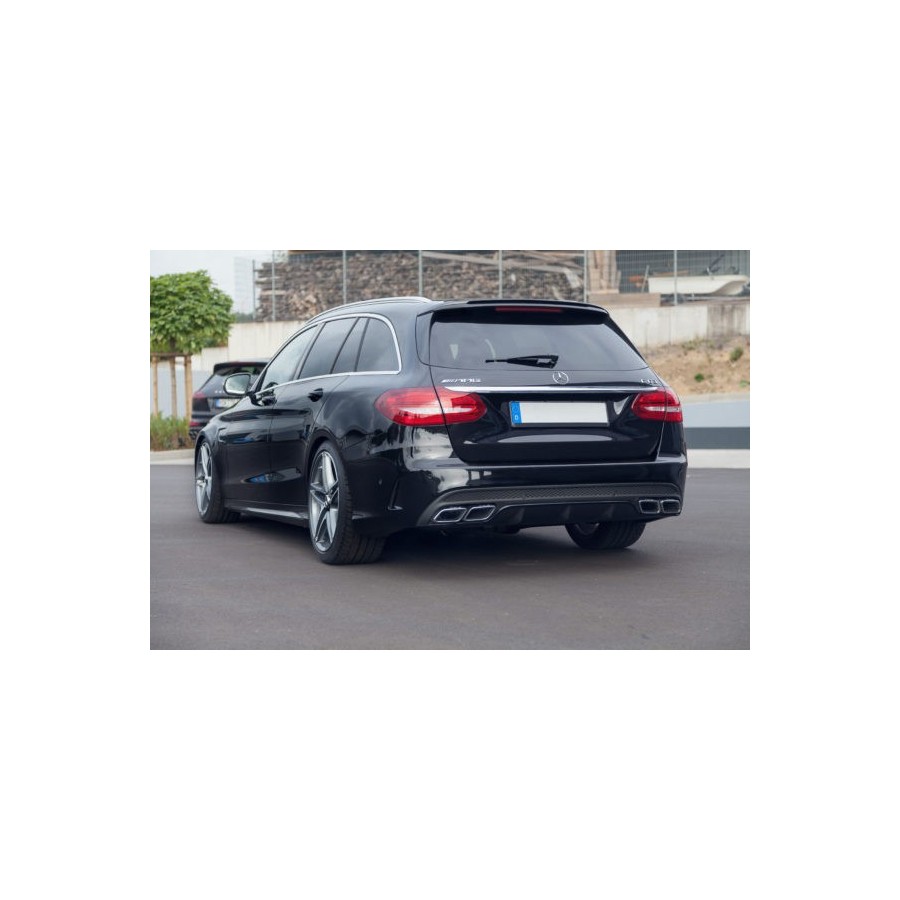 Endschalldämpfer mit Klappe + Zentralrohr Capristo Mercedes C 
